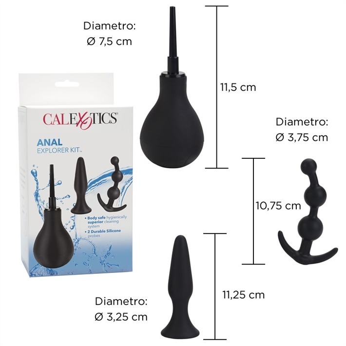 Kit Anal plug, dilatador y limpiador