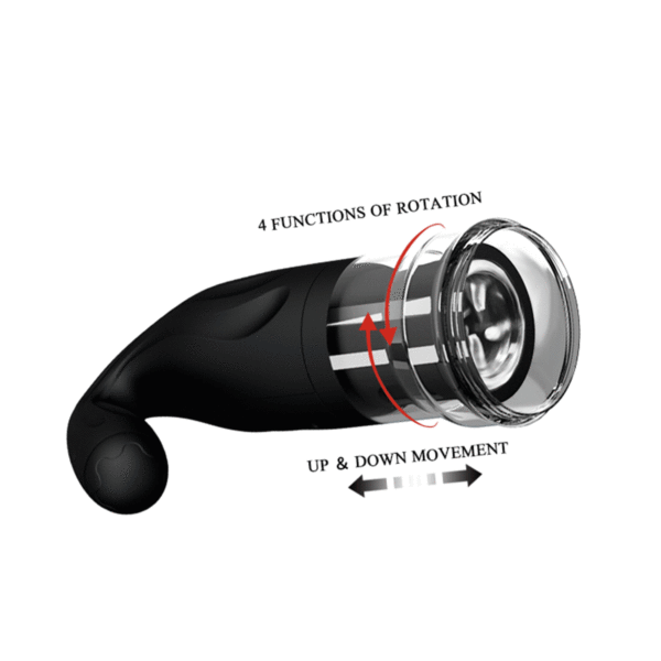 Masturbador Masculino con Vibrador 4 Rotaciones y Movimiento Sube y Baja - Pretty Love - Imagen 5