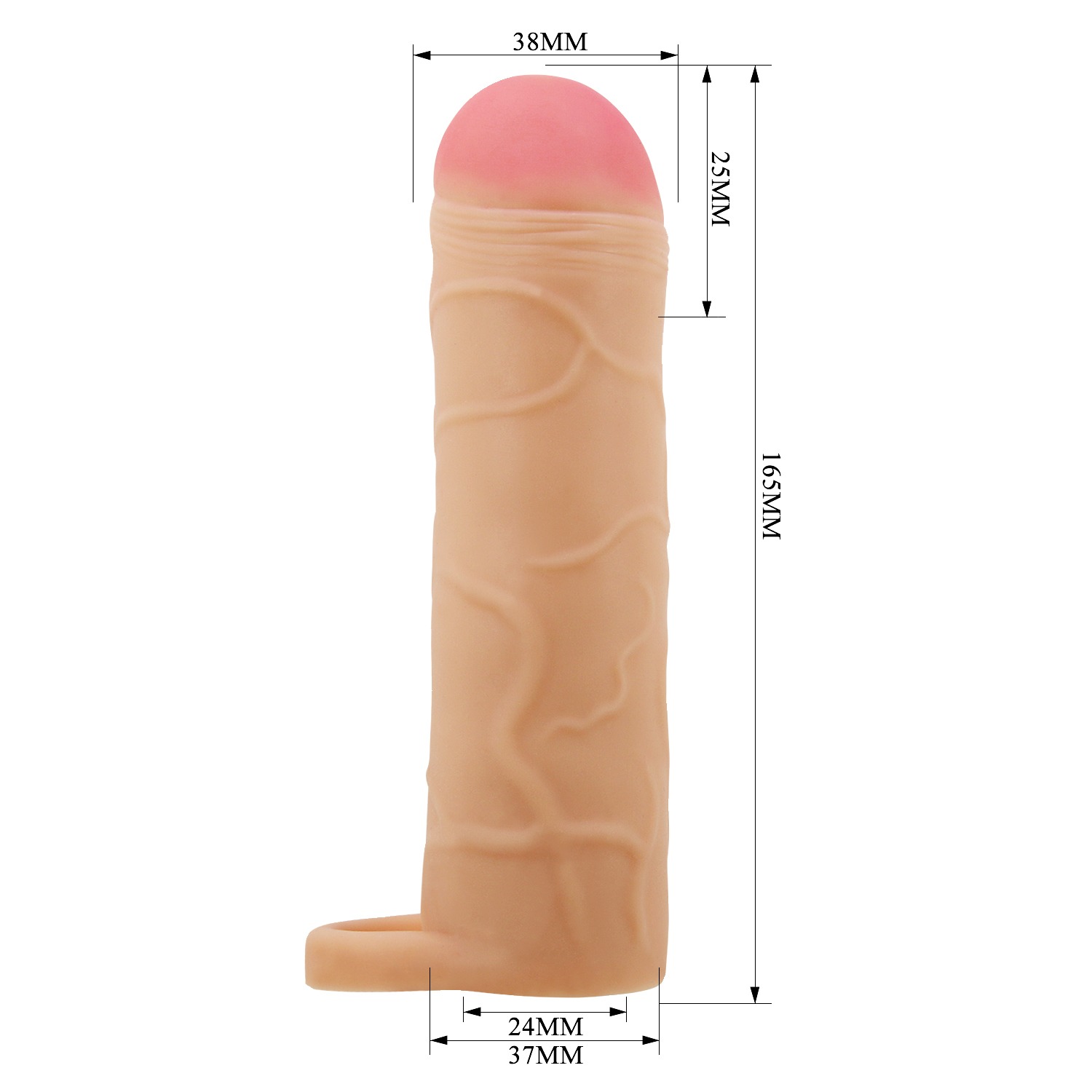 Funda para Pene Pretty Love con Anillo Testicular en TPR - Imagen 8