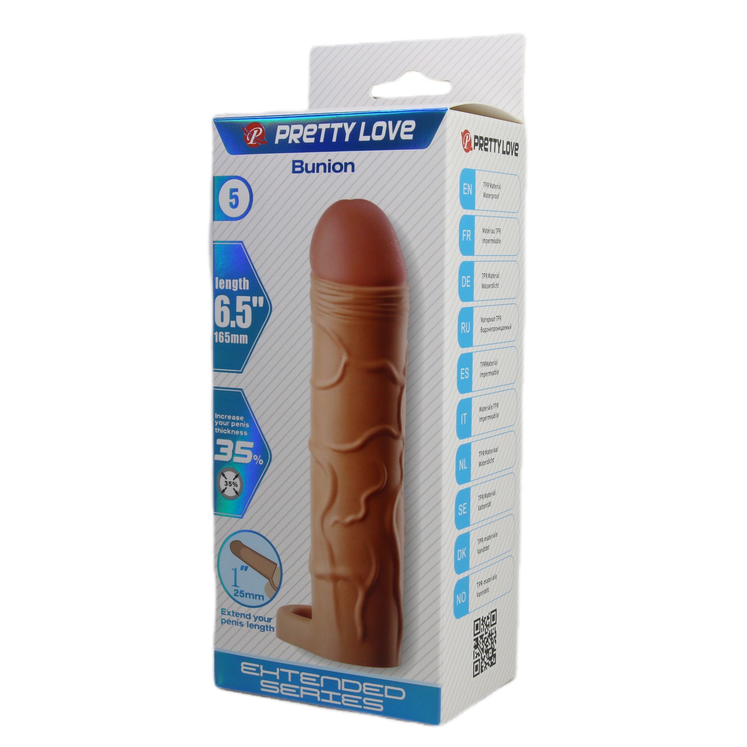 Funda para Pene Pretty Love con Anillo Testicular en TPR - Imagen 9