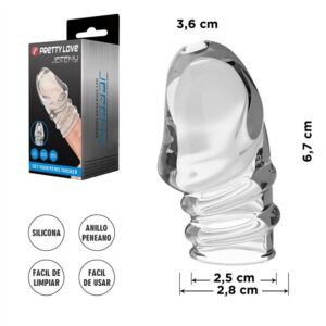 Funda Abierta para Pene en TPR, suave, elástica y cómoda. Mejora el rendimiento y la satisfacción en pareja. Ideal para uso prolongado, compatible con lubricantes a base de agua.